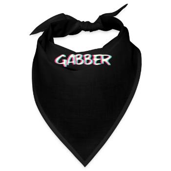 Techno Gabber Rave Hardstyle Trippy EDM Glitch - Bandana - Schwarz - Vorne
