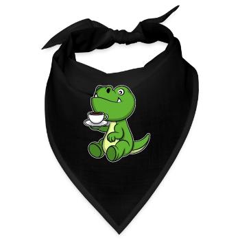 Süßer Dinosaurier Kaffee Weihnachtsgeschenk Geburtstag - Bandana - Schwarz - Vorne