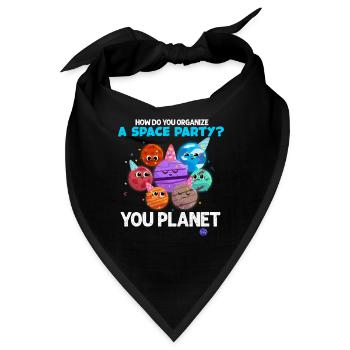 Planeten - Bandana - Schwarz - Vorne