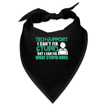 Technischer Support - Bandana - Schwarz - Vorne