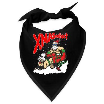 XMASochist Weihnachten Masochist BDSM Sadomaso - Bandana - Schwarz - Vorne