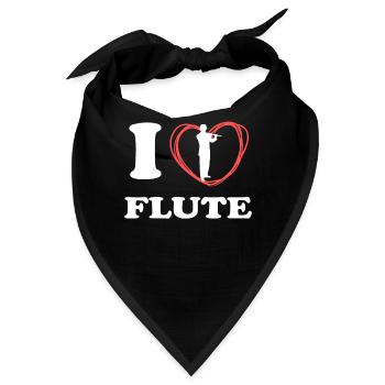 Flute T Shirt For Women - Bandana - Schwarz - Vorne