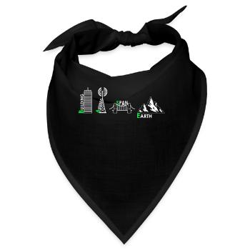 Base Jump Jumping Fallschirm Exterm Sport Shirt - Bandana - Schwarz - Vorne