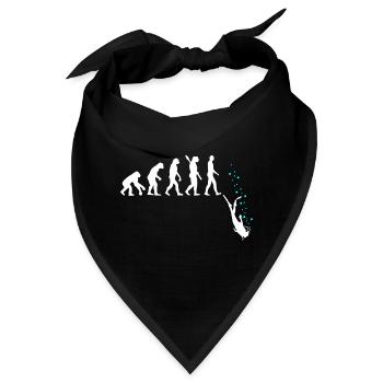 Tauchen Evolution Taucher Lustig Geschenk - Bandana - Schwarz - Vorne