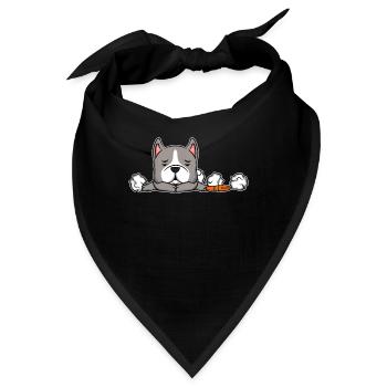 Süßer Pitbull Hundeliebhaber Amt für Humor - Bandana - Schwarz - Vorne