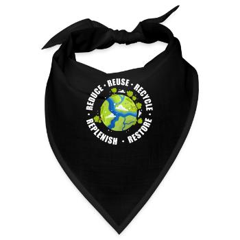 Klimawandel - Bandana - Schwarz - Vorne