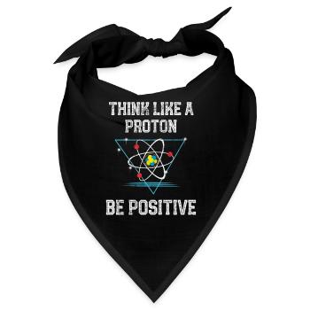 Denken Sie, wie ein Proton positive Quantenphysik sein - Bandana - Schwarz - Vorne