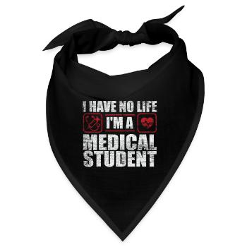 Medizin Student - Bandana - Schwarz - Vorne