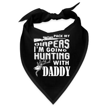 Jagd Ich gehe mit Papa auf die Jagd - Bandana - Schwarz - Vorne