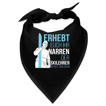 Skilehrer Ski Wintersport - Bandana - Schwarz - Vorne