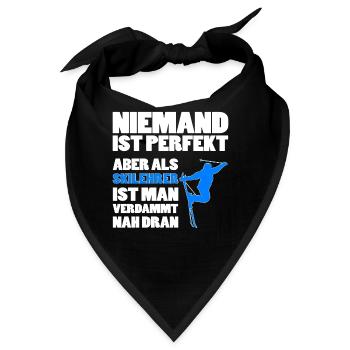Skilehrer Spruch - Bandana - Schwarz - Vorne