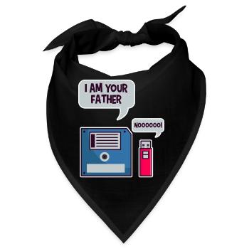 USB Floppy Disk Geek Shirt Computer Nerd lustig - Bandana - Schwarz - Vorne