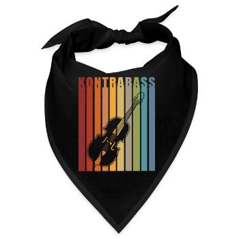 Kontrabass Orchester Big Band Musik Geschenk - Bandana - Schwarz - Vorne