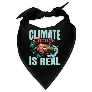 Klimawandel Umweltschutz Naturschutz Geschenkidee - Bandana - Schwarz - Vorne