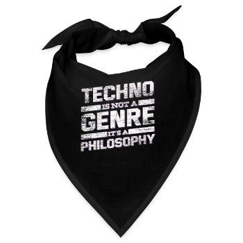 Techno Musik - Bandana - Schwarz - Vorne