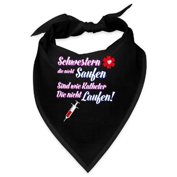 Lustiger Krankenschwester Spruch Geschenk Humor - Bandana - Schwarz - Vorne