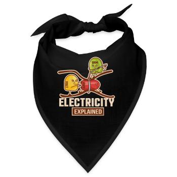 Electricity Explained Physik | Funny Lehrer Nerd - Bandana - Schwarz - Vorne