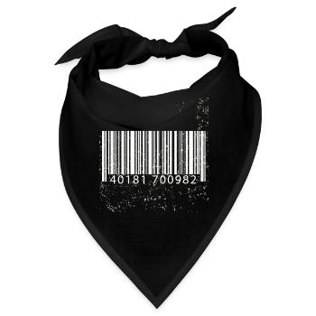 Barcode Geschenkidee - Bandana - Schwarz - Vorne