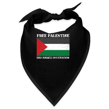 Freie palästinensische Intifada - Bandana - Schwarz - Vorne