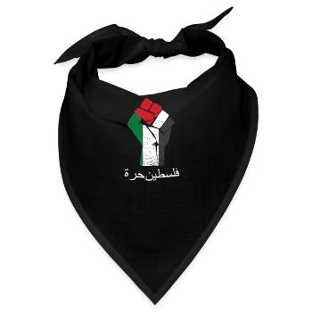 Freie palästinensische (arabische) Intifada - Bandana - Schwarz - Vorne