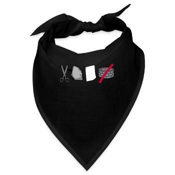 Rock Scissor Paper - No Fountain - Bandana - Schwarz - Vorne