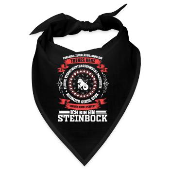 Sternzeichen Steinbock Sternbilder Geschenk - Bandana - Schwarz - Vorne