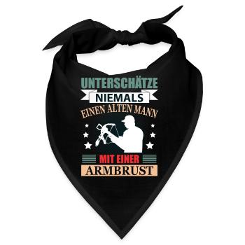 Armbrust Rentner Geschenk Lustig Herren Spruch - Bandana - Schwarz - Vorne