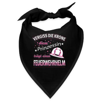 Feuerwehrfrau Berufsfeuerwehr Feuer Geschenk - Bandana - Schwarz - Vorne