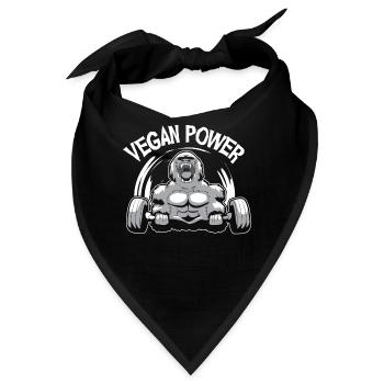 Vegan Power - Bandana - Schwarz - Vorne