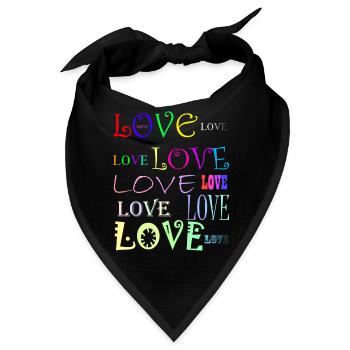 Love - Bandana - Schwarz - Vorne