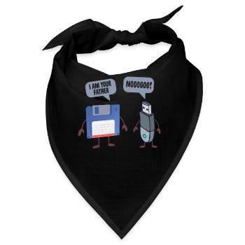 I AM YOUR FATHER USB Floppy Disk Funny Computer - Bandana - Schwarz - Vorne