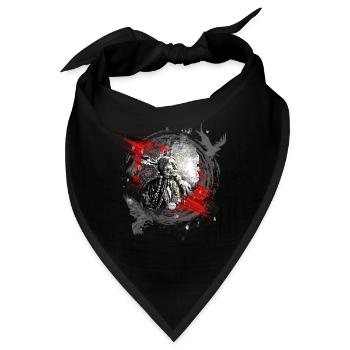 Indianischer Häuptling Modern Art - Bandana - Schwarz - Vorne