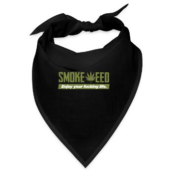 Gras Kiffen - Bandana - Schwarz - Vorne