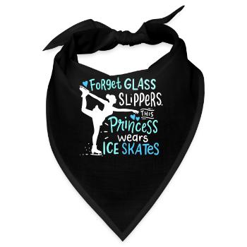 Eisläuferin Schlittschuhe Schlittschuhlaufen - Bandana - Schwarz - Vorne
