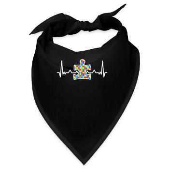 Autismus Awareness Day Autist Asperger Geschenk - Bandana - Schwarz - Vorne