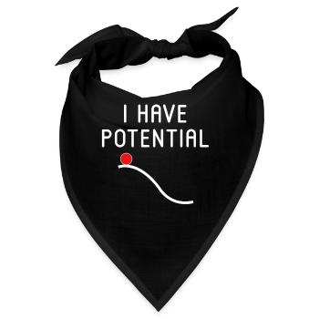 Ich habe Potenzial - Bandana - Schwarz - Vorne