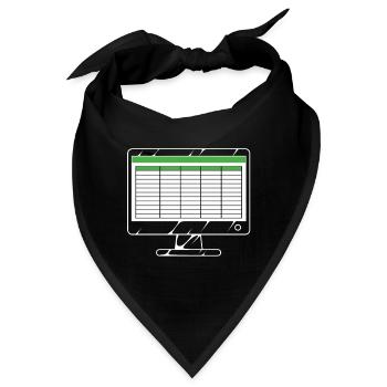 Computer mit Tabellenkalkulation - Bandana - Schwarz - Vorne
