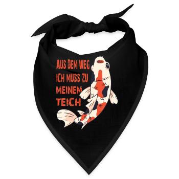 Aus dem Weg ich muss zu meinem Teich - Bandana - Schwarz - Vorne