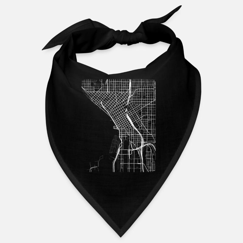 Plan et rues de la ville de Seattle Bandana