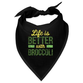 Brokkoli - Bandana - Schwarz - Vorne