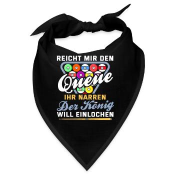 Lustig Spruch Billard Queue Billardkugel Geschenk - Bandana - Schwarz - Vorne