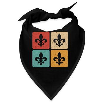 Vintage Mardi Gras - Bandana - Schwarz - Vorne