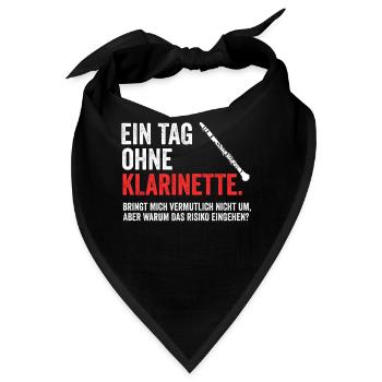 Klarinette Blasinstrument - Bandana - Schwarz - Vorne