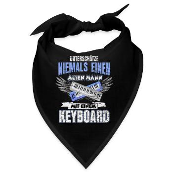 Keyboard Musiker - Bandana - Schwarz - Vorne