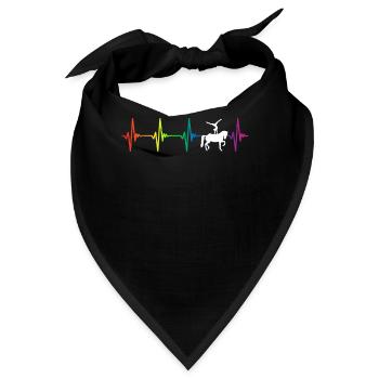 Vaulting Rainbow Heartbeat - Bandana - Schwarz - Vorne