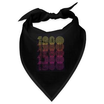 1980, 40. Geburtstag, Geburtstag, Geschenk, Ideen - Bandana - Schwarz - Vorne