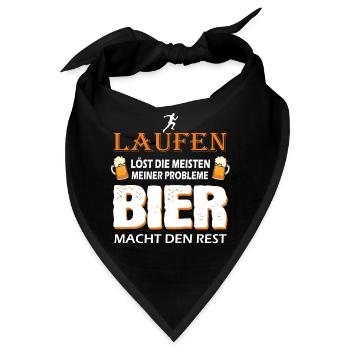 Laufen Läufer Lustige Lauf Sprüche - Bandana - Schwarz - Vorne