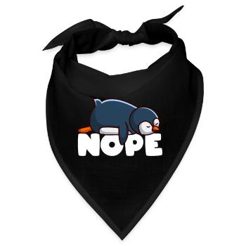 Pinguin Nope - Bandana - Schwarz - Vorne
