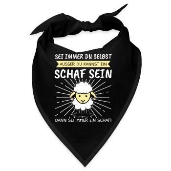 Schaf Schafe Hirte Geschenk - Bandana - Schwarz - Vorne