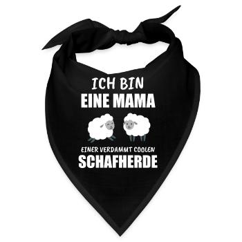 Schaf Schafe Hirte Geschenk - Bandana - Schwarz - Vorne